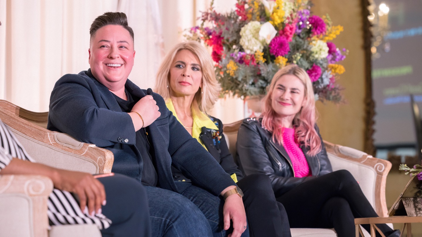 Vicky Pasche, Dawn Lafeeda, and Shira Yevin at their panel.