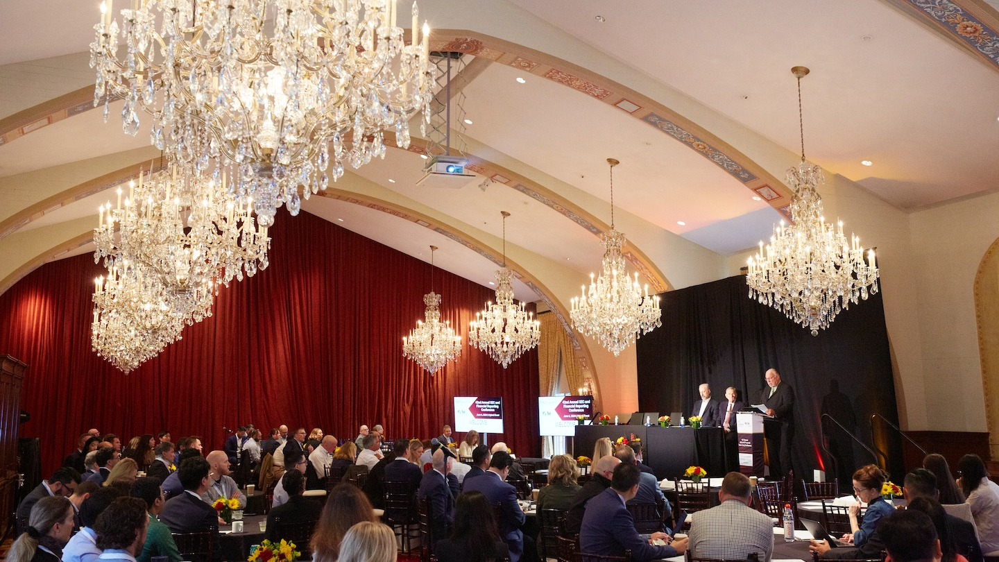 More than 700 accountants, auditors, and preparers gathered for the 42nd Annual SEC and Financial Reporting Conference held at Town and Gown on Thursday, June 6. [USC Photo / William Vasta Photography]