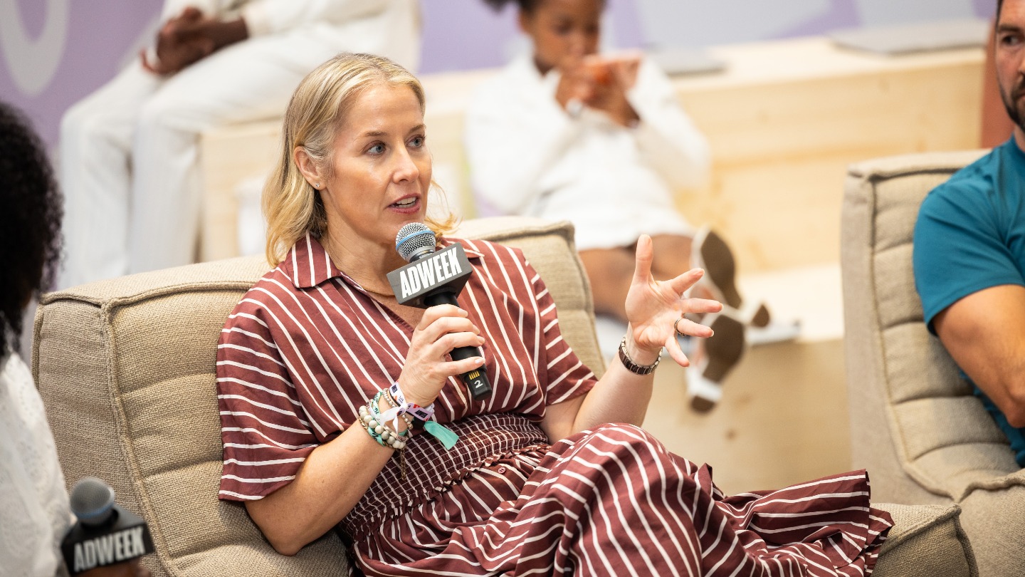 Kimberly Storin speaking at an event