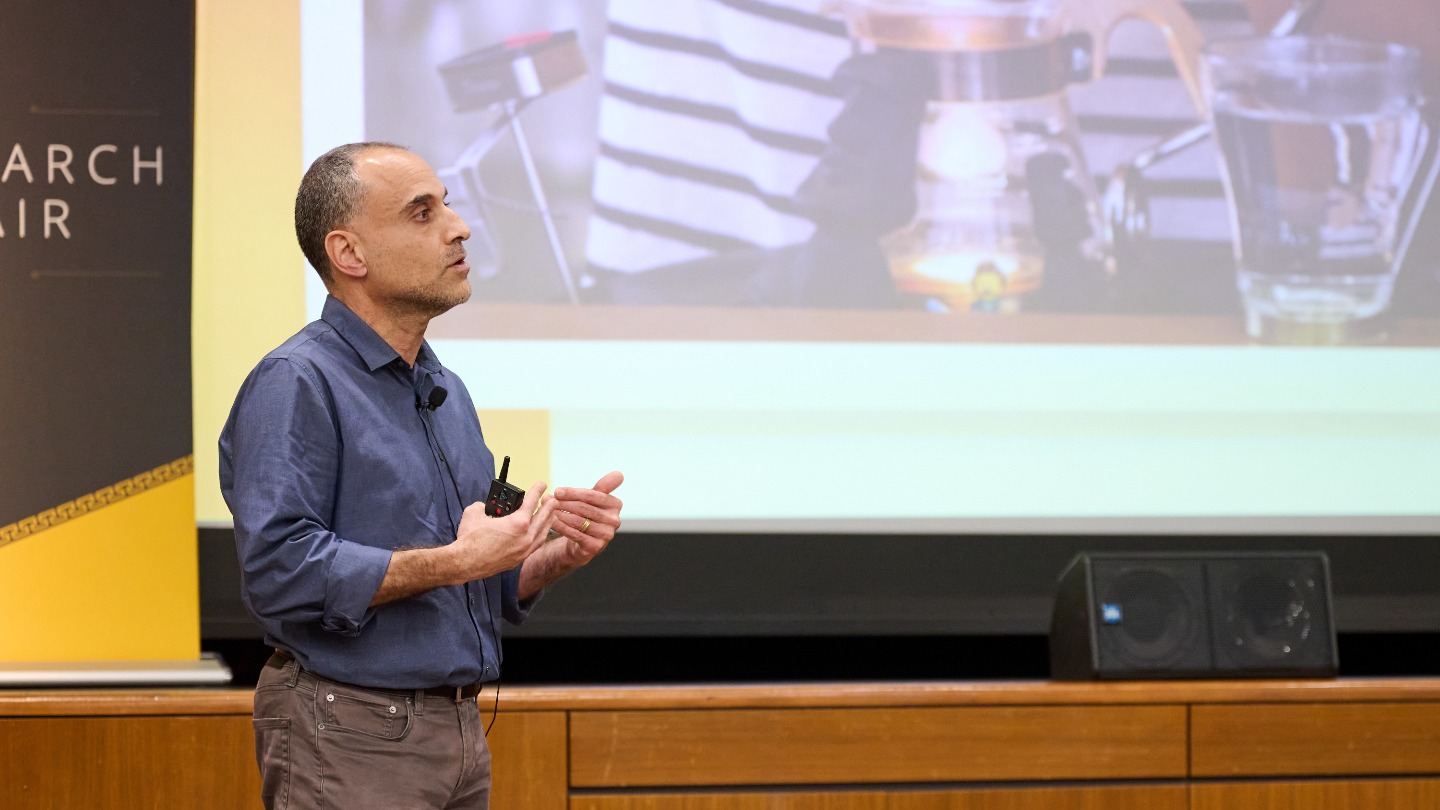 Hovig Tchalian delivers his presentation, “Digital Technologies &amp;amp; Craft Authenticity.”