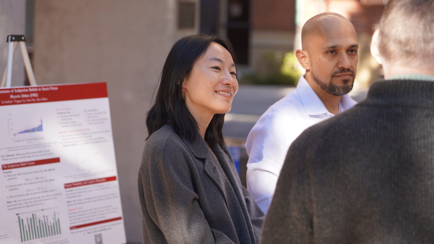 A Bridge that says "Marshall School of Business"