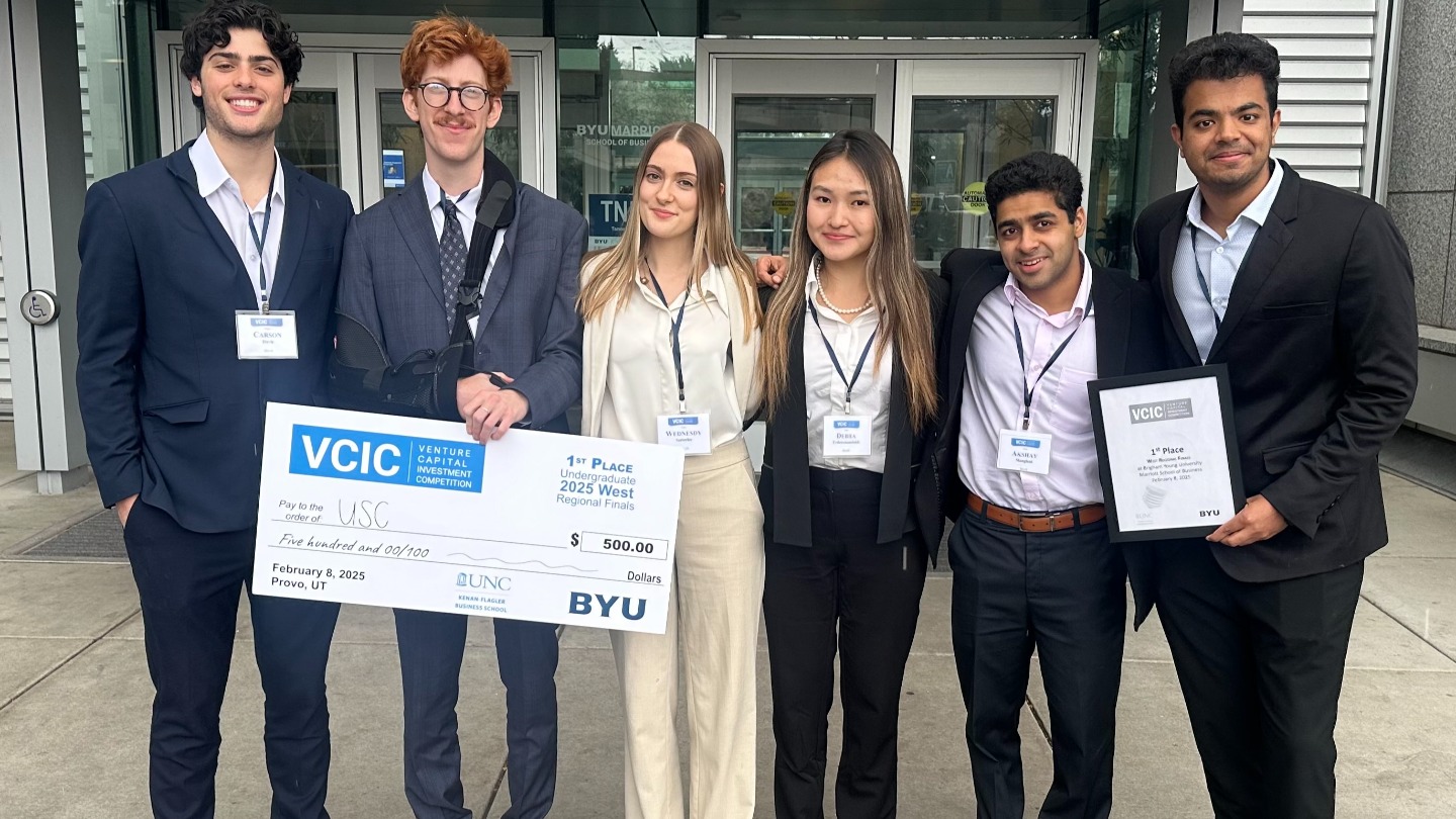 USC students celebrate winning the VCIC regional competition.