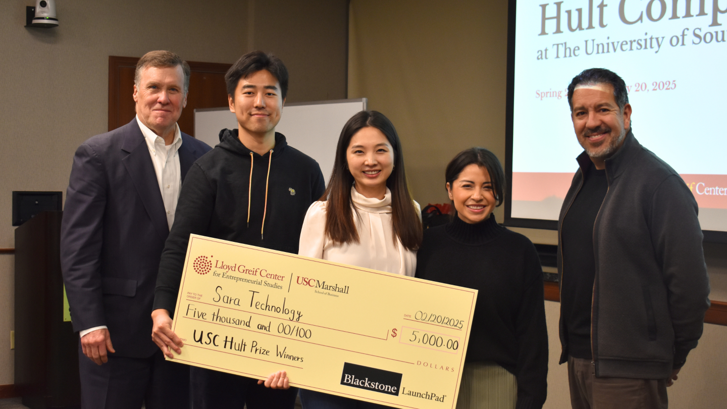 (L to R) Mark Spears, Zhonghao Shi, Jiaxin Zhang, Jessica Salinas, and Carlos Gutierrez