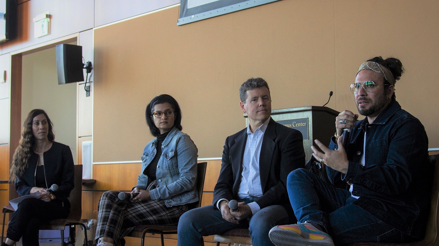 From left to right: Christina Fialho, Sumi Parekh, Daniel Hinerfeld and Mike de la Rocha