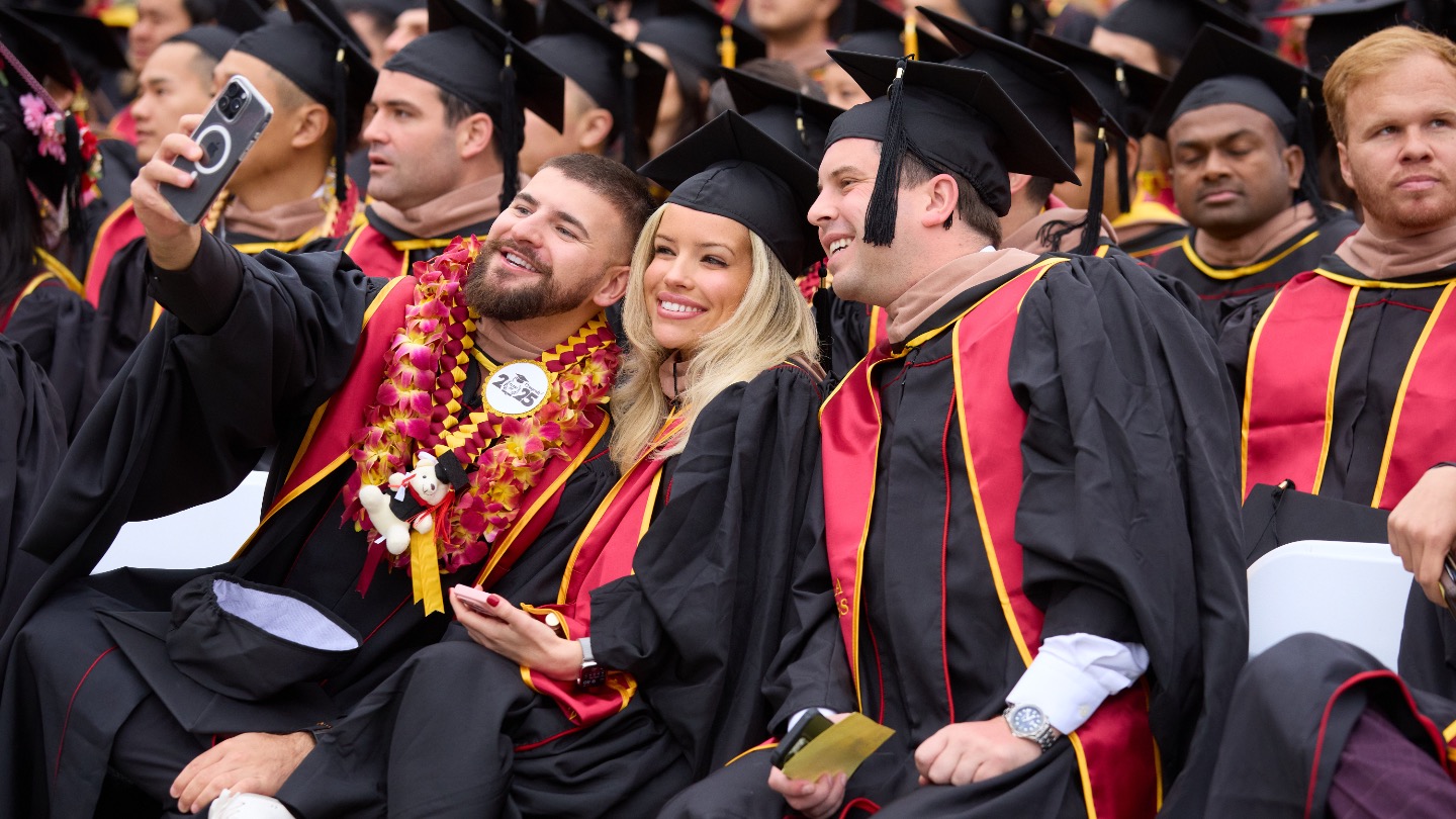 Students at USC Marshall Commencement