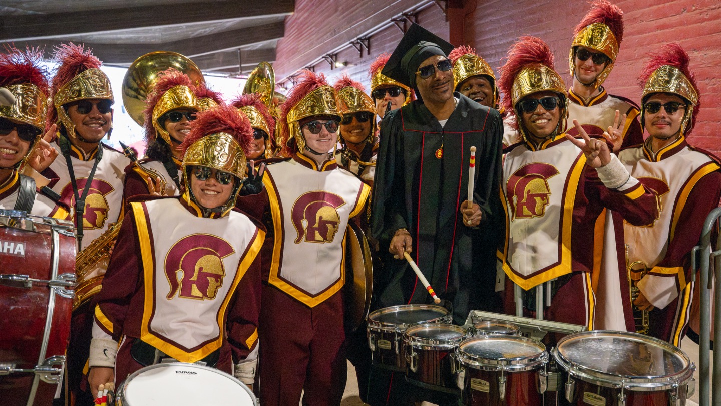Snoop Dogg with the Trojan Marching Band
