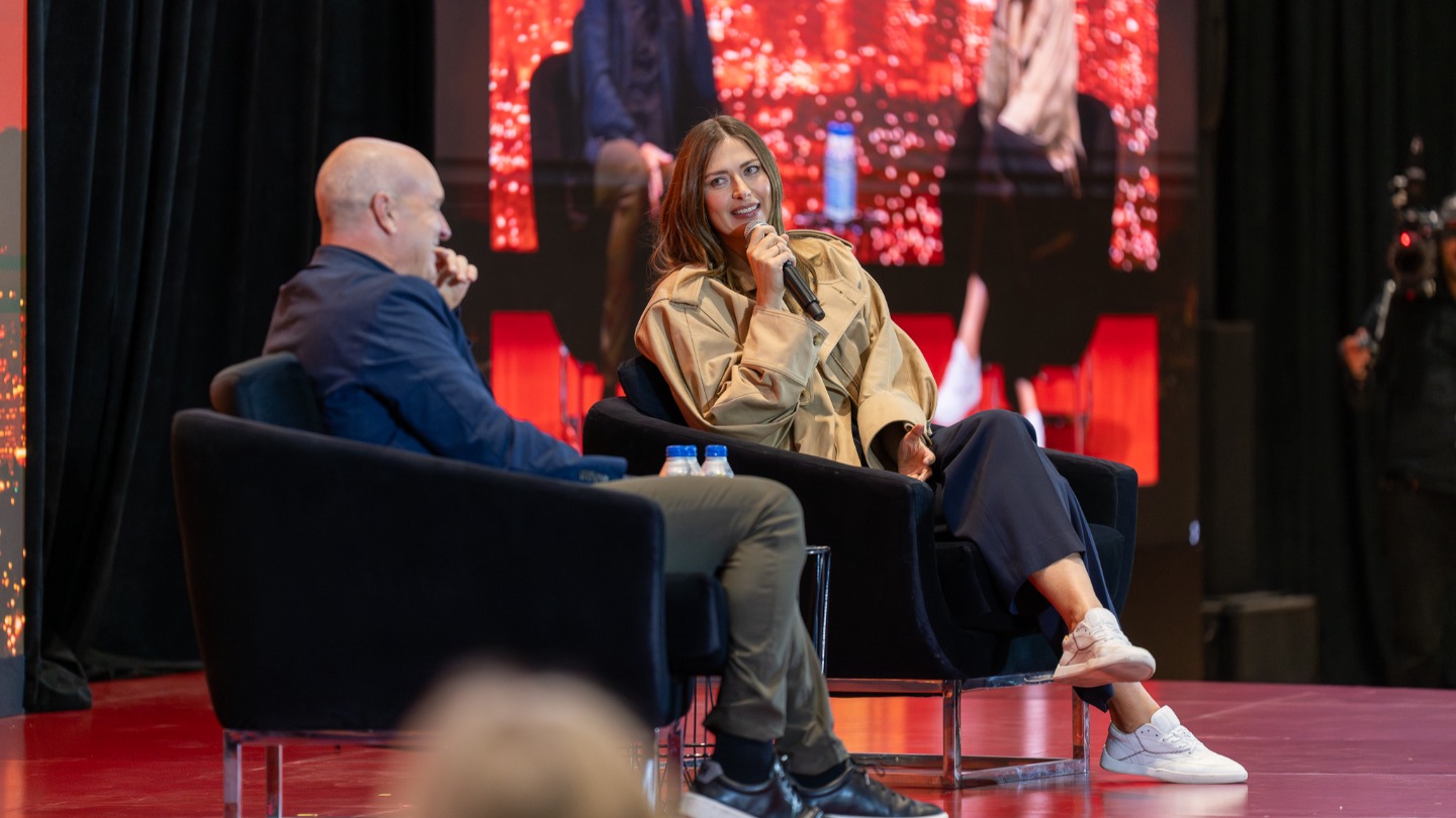 Maria Sharapova speaking at the NLS Conference