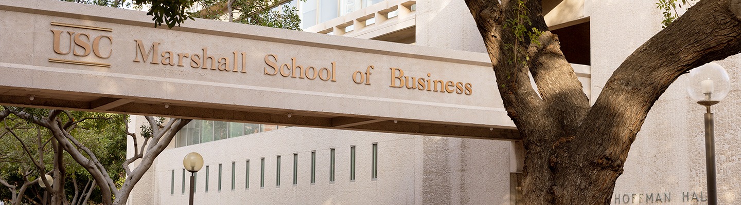 Color photograph of Hoffman Hall on the USC campus.