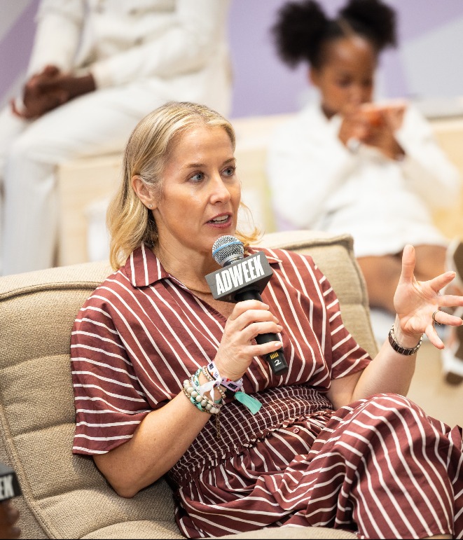 Kimberly Storin speaking at an event