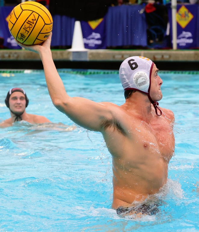 Carson Kranz playing water polo