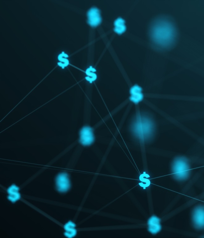 decorative image of interconnected dollar signs