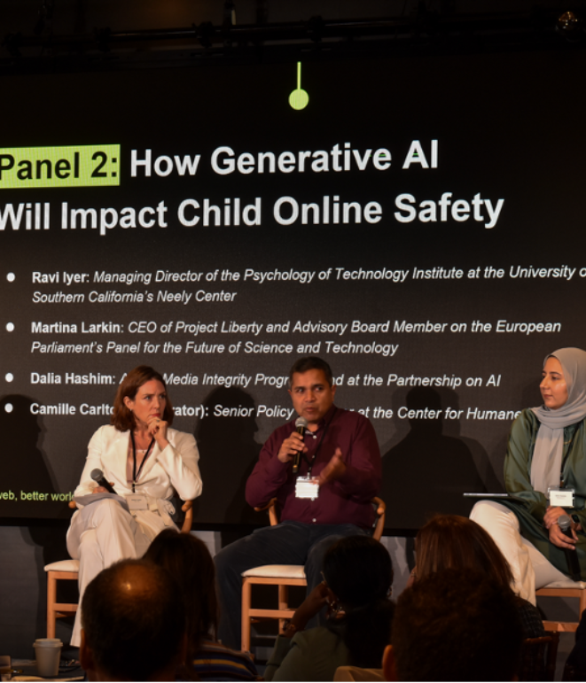 Speakers at a panel