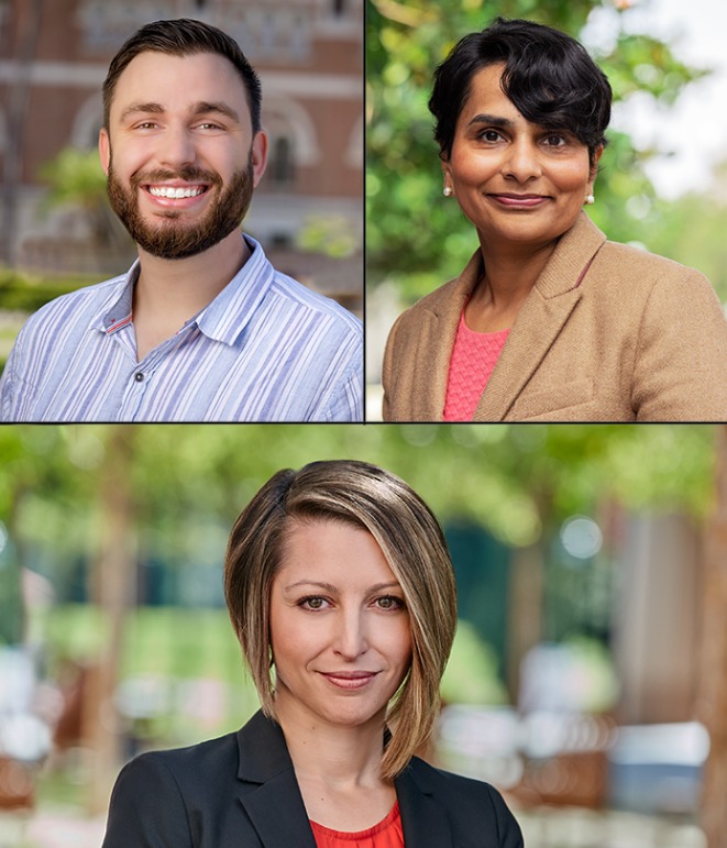 Charlie Hannigan, Smrity Randhawa, and Stephanie Tully (L-R)