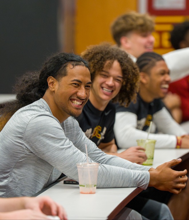 football student-athletes at the financial wellness workshop
