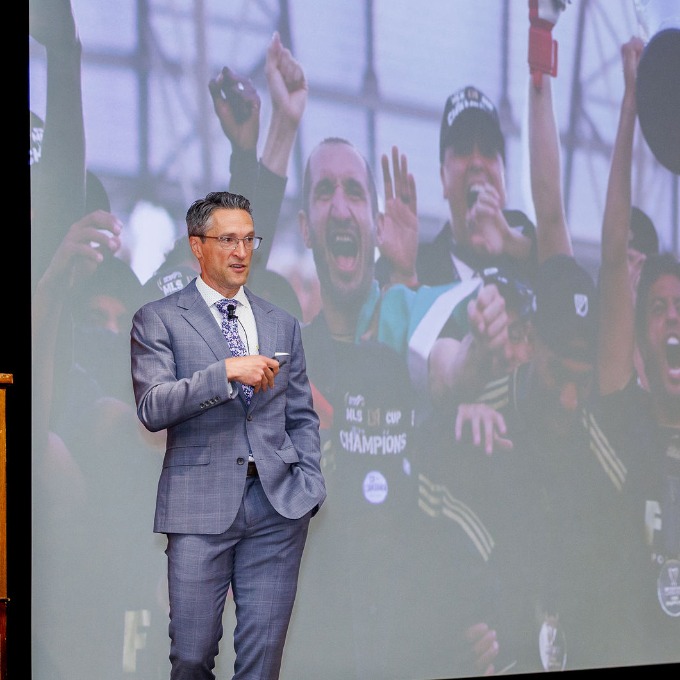 John Thorrington presenting at the Leadership Summit