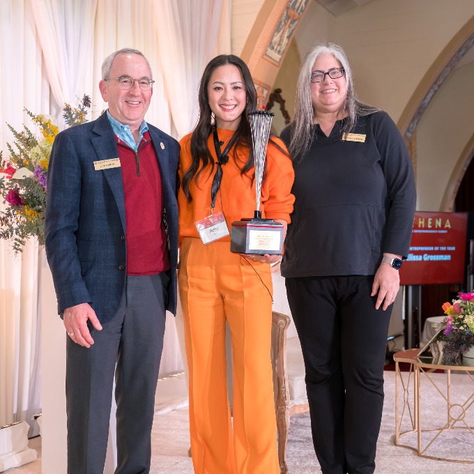 Amy Liu with Lloyd Greif and Elissa Grossman