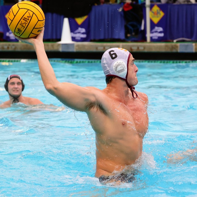 Carson Kranz playing water polo