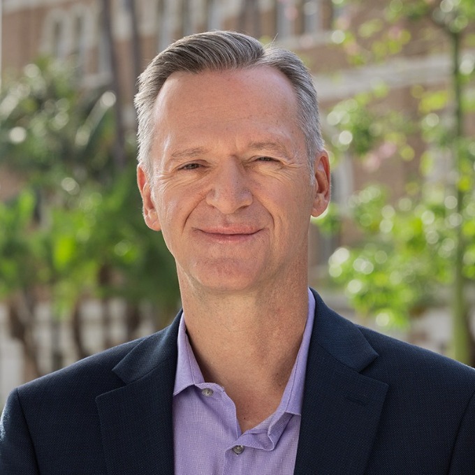 Color photograph of USC Marshall professor Peer Fiss.