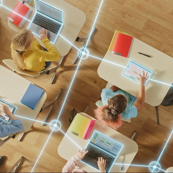 devices connected in the classroom
