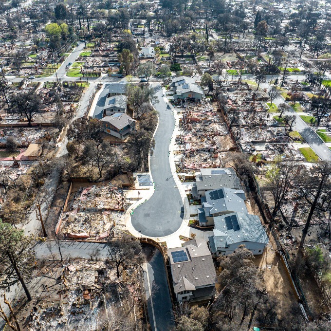 aftermath of the Eaton Fires