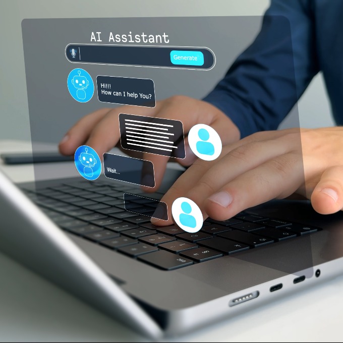 person using AI chatbot