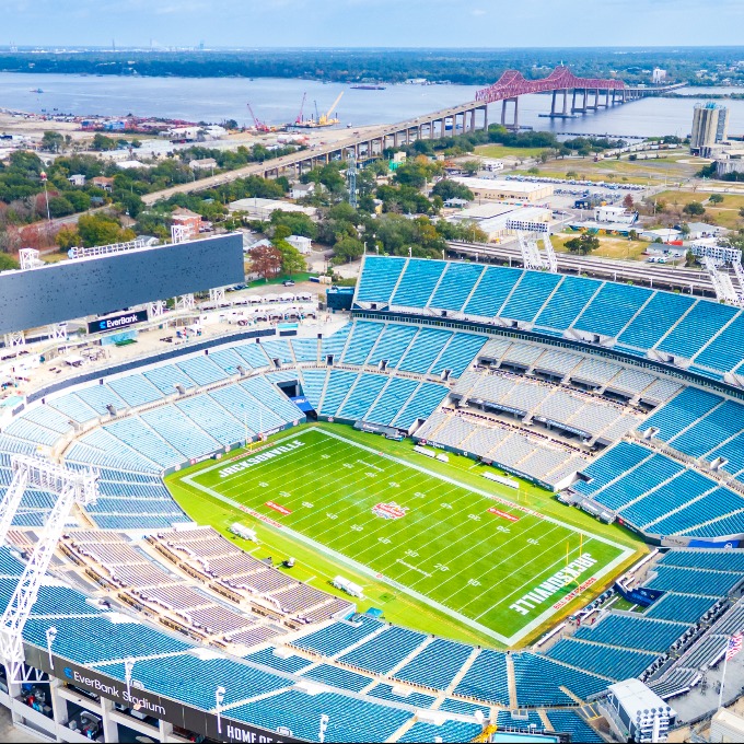a football stadium