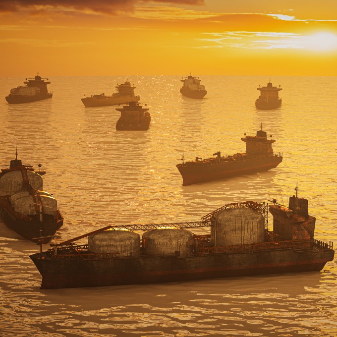 cargo ships on the water