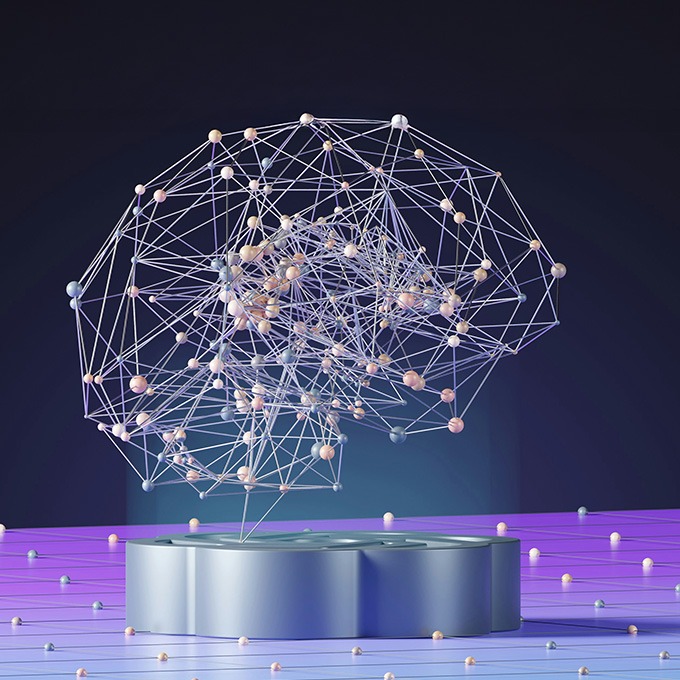 Abstract model of the human brain.