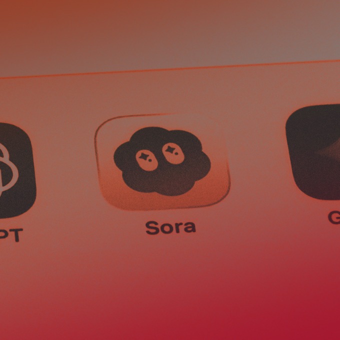 A smartphone displaying icons for ChatGPT, Sora, and Gemini.