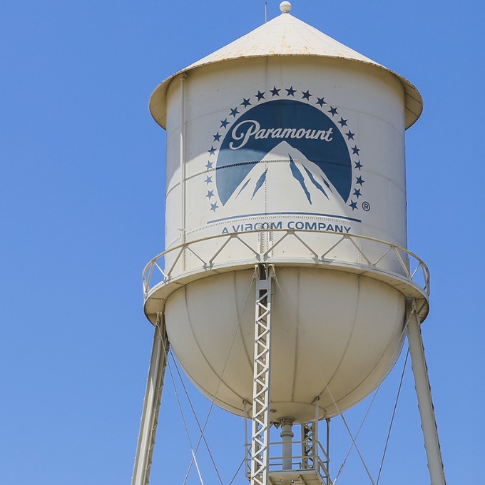 The water tower on the Paramount lot in Hollywood.