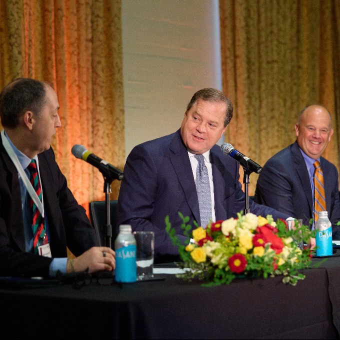 [L to R] Paul Beswick, Kurt Hohl, and Rich Jones discuss the current state of the SEC and FASB.