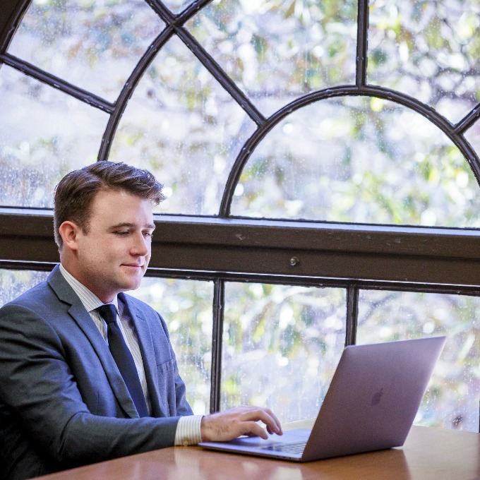Student with Laptop