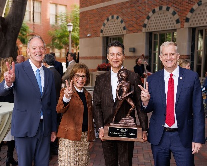 Geoffrey Garrett, Carol Folt, Andrew Tavakoli, and Andrew Guzman.