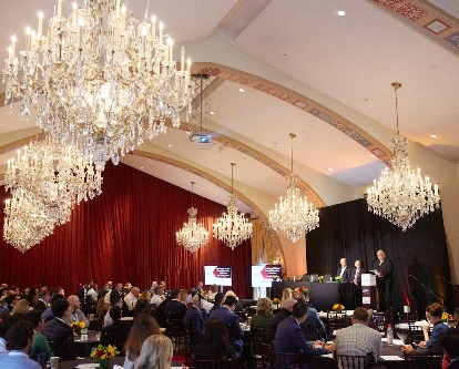 conference room with people