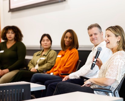 Panelist at a conference
