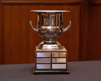 The Marshall Cup sitting on a table.