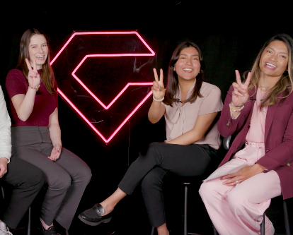 Mike Paranal and graduates doing the Fight On symbol