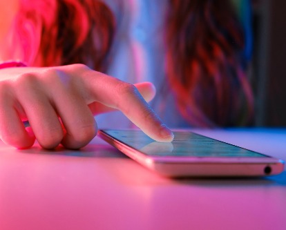 someone scrolling on their phone