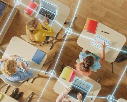 devices connected in the classroom