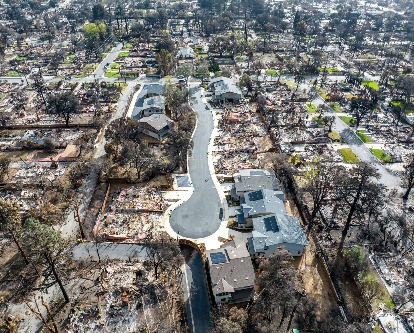 aftermath of the Eaton Fires