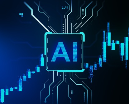 purple background with a square box with AI written in the middle