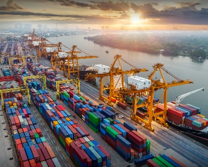 decorative image of shipping containers