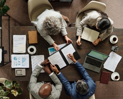 employees at a conference room