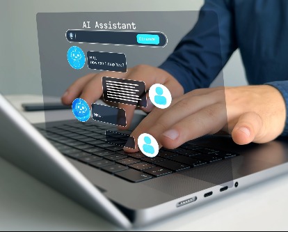 person using AI chatbot