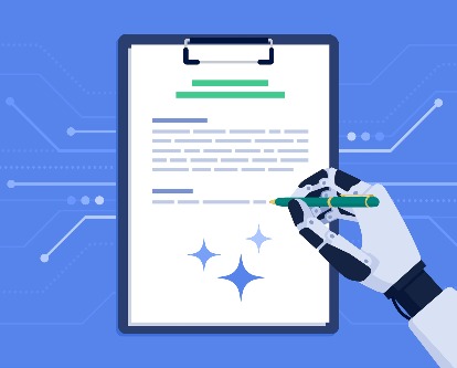 AI writing an email
