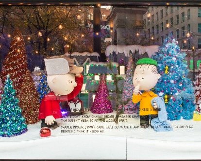 Charlie Brown Christmas display