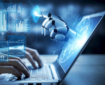 Artificial intelligence reaching out through computer