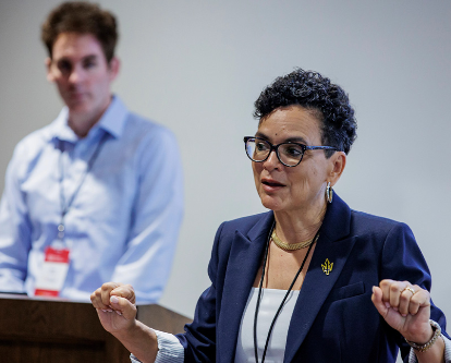 Visiting Dean Lisa Ordonez speaks on the importance of AI in Education