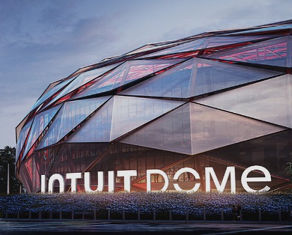 The Intuit Dome in Inglewood, California.