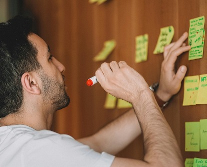 A male-presenting creative.